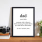 Dad Gerahmte Typografie Wandkunst Druck