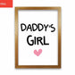 Daddy's Girl Pink Framed Nursey Wall Art Print