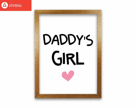 Daddy's Girl Pink Framed Nursey Wall Art Print