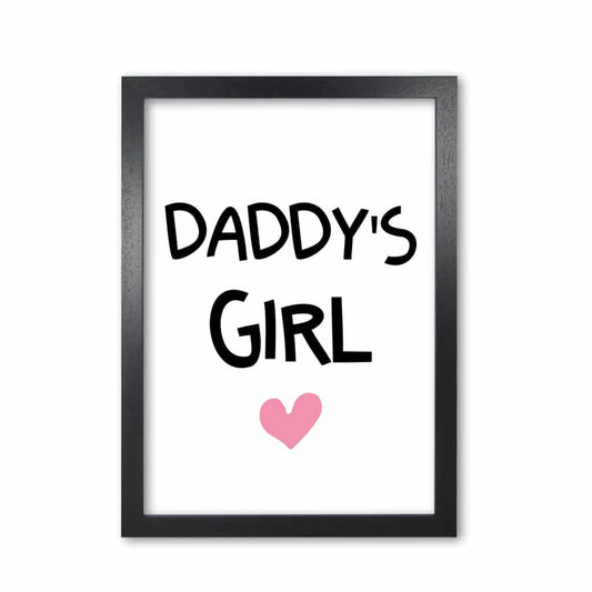 Daddy's Girl Pink Framed Nursey Wall Art Print