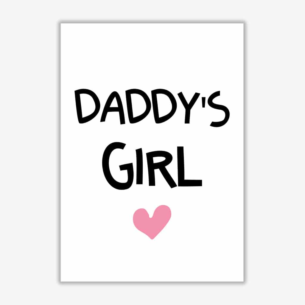 Daddy's Girl Pink Framed Nursey Wall Art Print