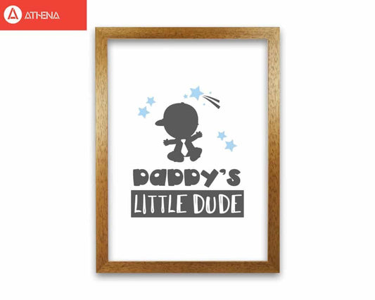 Daddy's Little Dude Gerahmter Kinderzimmer Wandkunstdruck