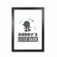 Daddy's Little Dude Gerahmter Kinderzimmer Wandkunstdruck
