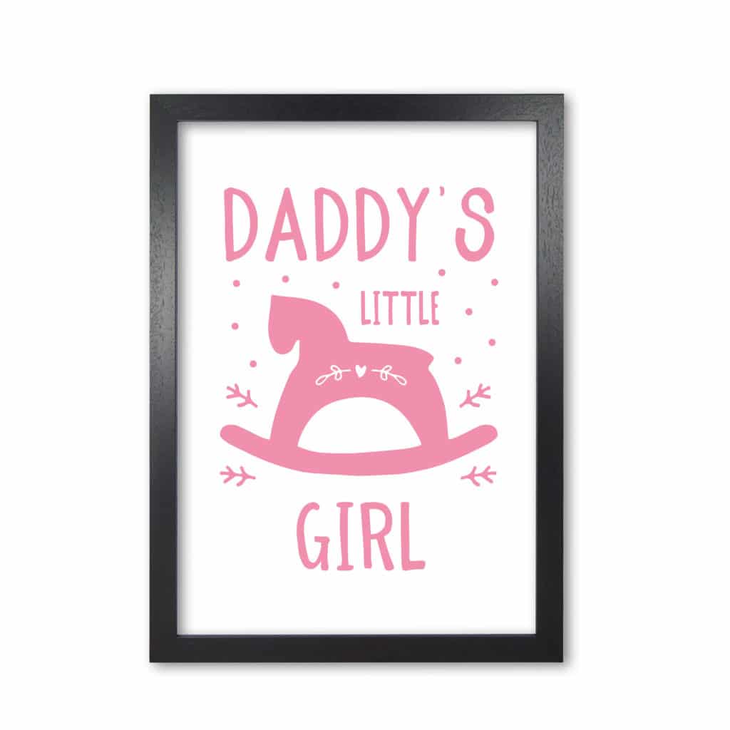 Daddy's Little Girl Rahmen Kunstprint für das Kinderzimmer