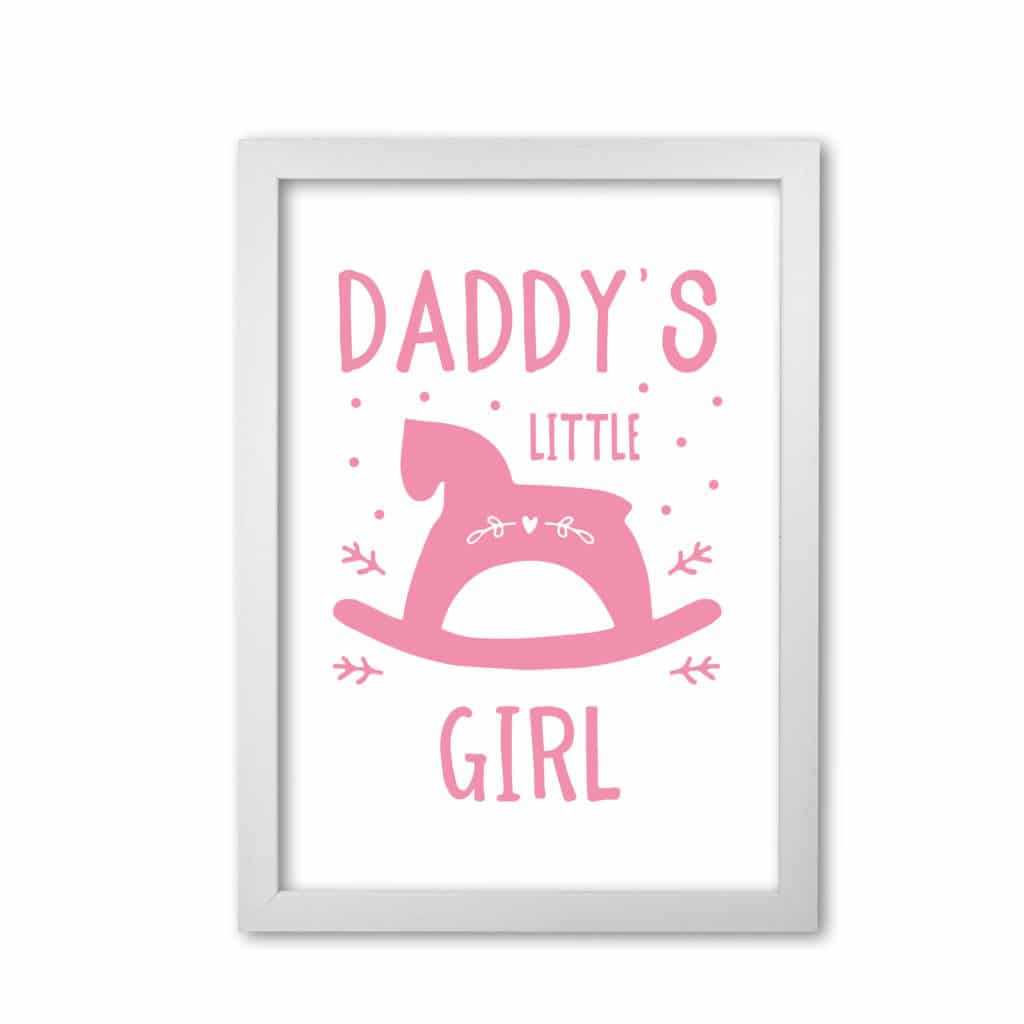 Daddy's Little Girl Rahmen Kunstprint für das Kinderzimmer