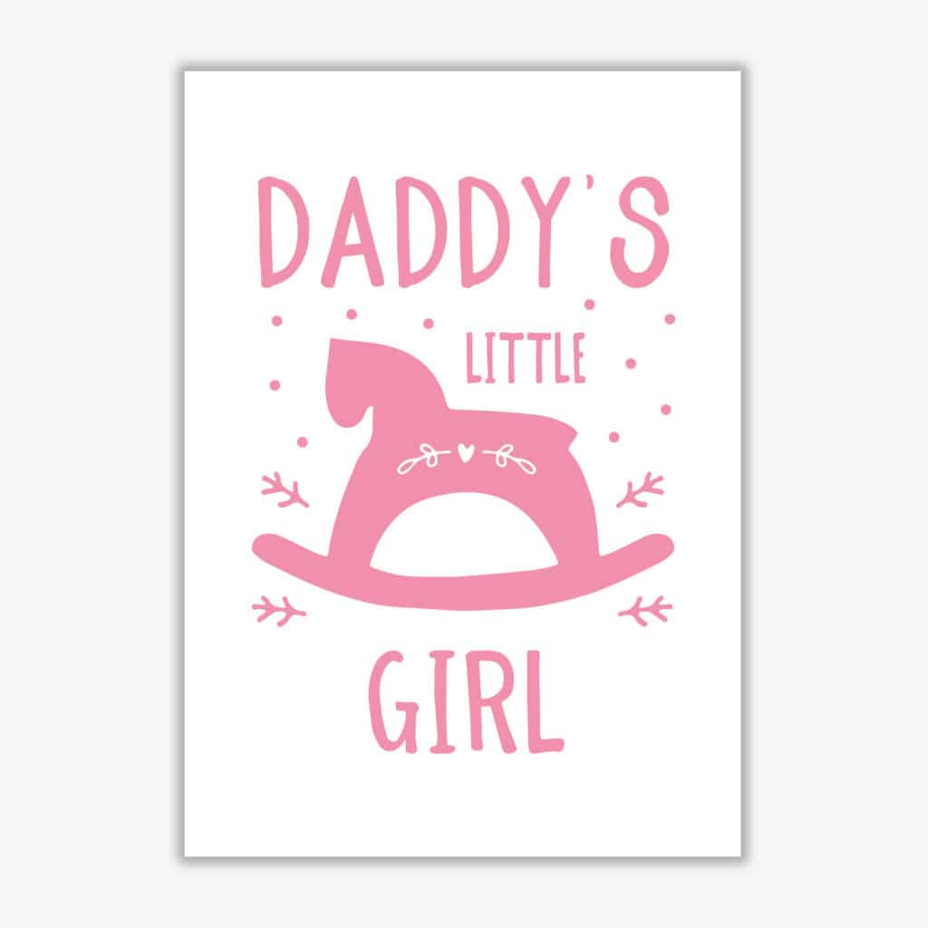 Daddy's Little Girl Rahmen Kunstprint für das Kinderzimmer