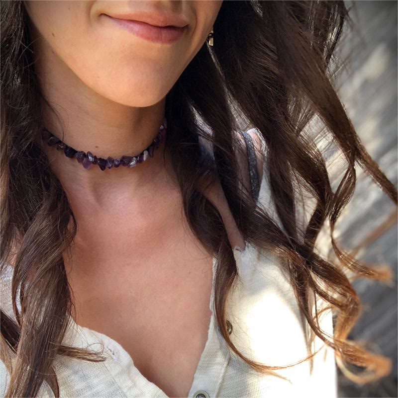 Frendorf | Stilvoll Geformte Polierte Kristall-Halskette - Lina