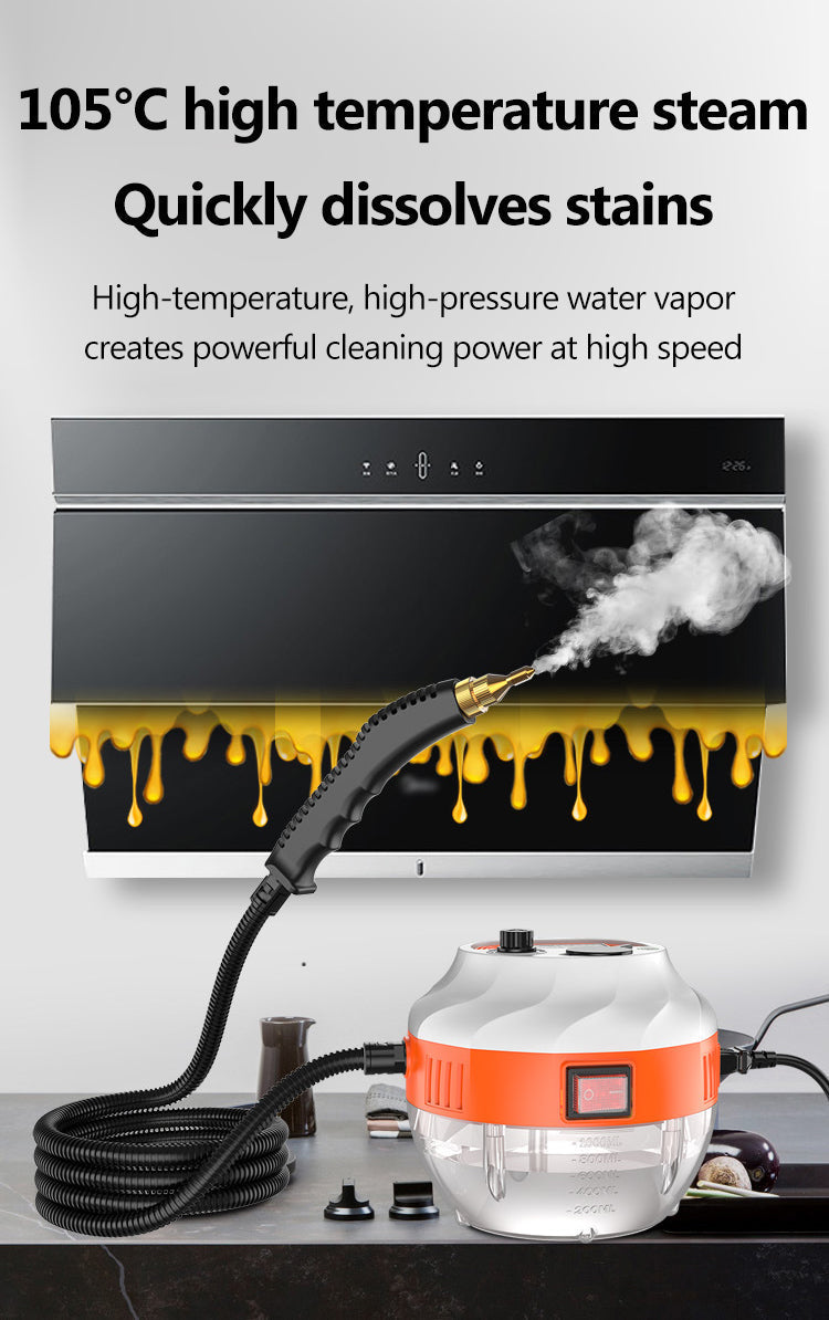 Frendorf | 2800W HOCHDRUCK-DAMPFREINIGER - HAUSHALTSGERÄT FÜR KÜCHE UND AUTO