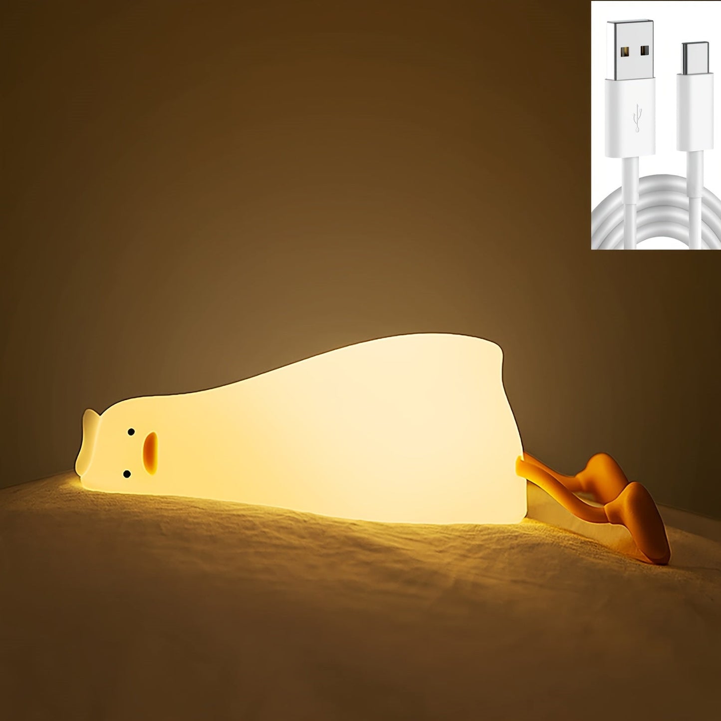 Sleeping Duck Lampe - Wiederaufladbare Dimmbare Silikon Nachtlicht