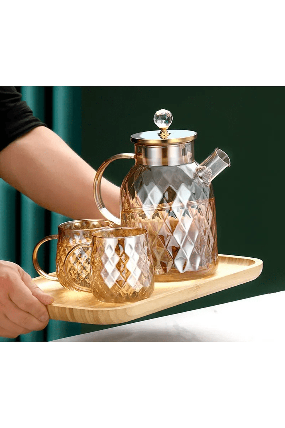 Diamond Glass Saft Teekanne
