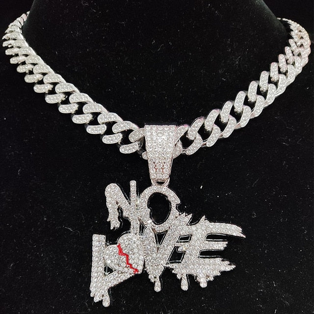 Frendorf | Sterling Mystique | Hip Hop Kubanische Ketten NO LOVE Halskette