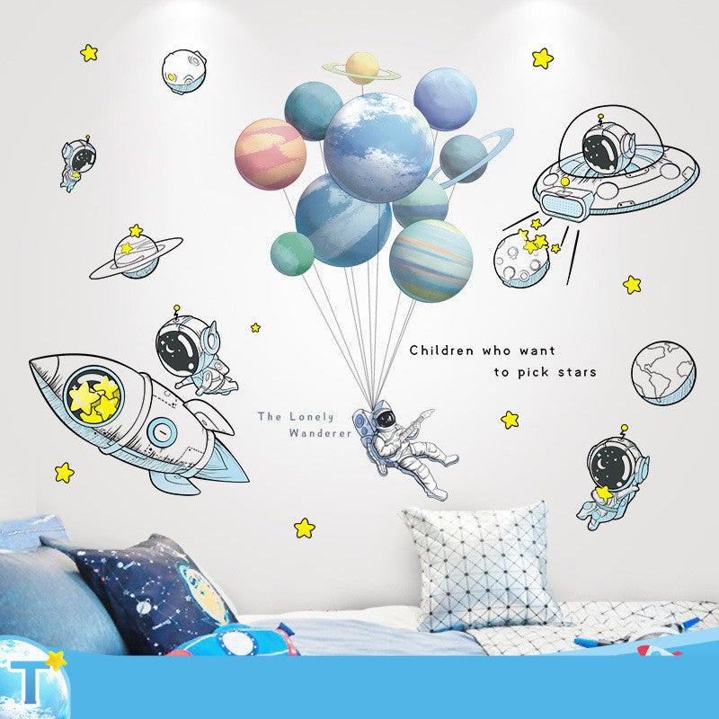 Frendorf | Cartoon Wandtattoos Astronautenabenteuer