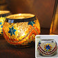 Frendorf Europäischer Retro Glas Mosaik Teelichthalter