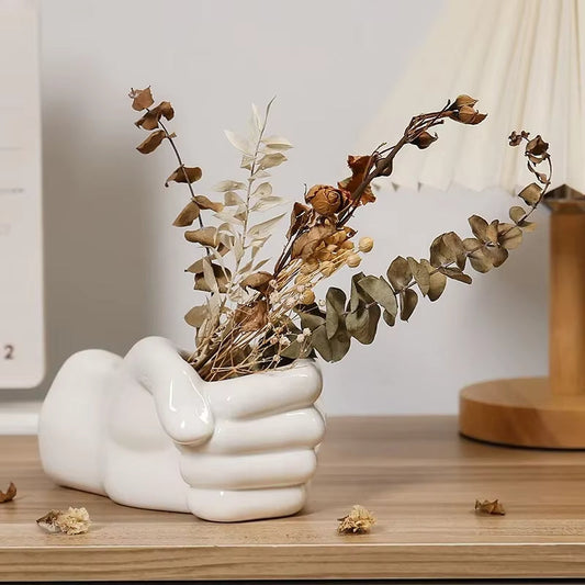 Frendorf | Künstlerische Handgeste Keramik Tischblumenvase