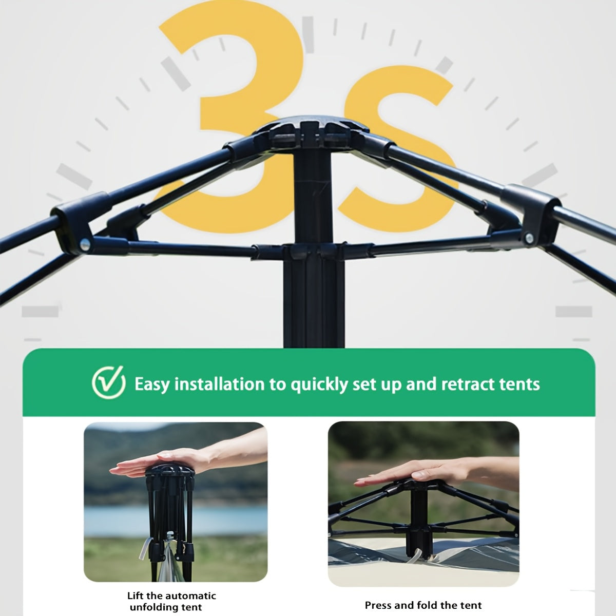 Frendorf | Automatisches Faltzelt – Bequem und langlebig für Outdoor-Abenteuer