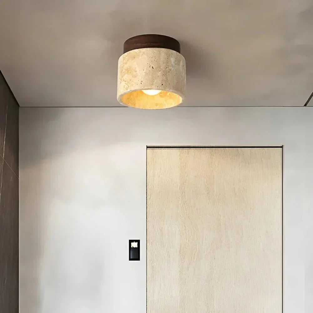 Frendorf | Bringen Sie Süße und Stil mit der Travertin Holz Deckenlampe