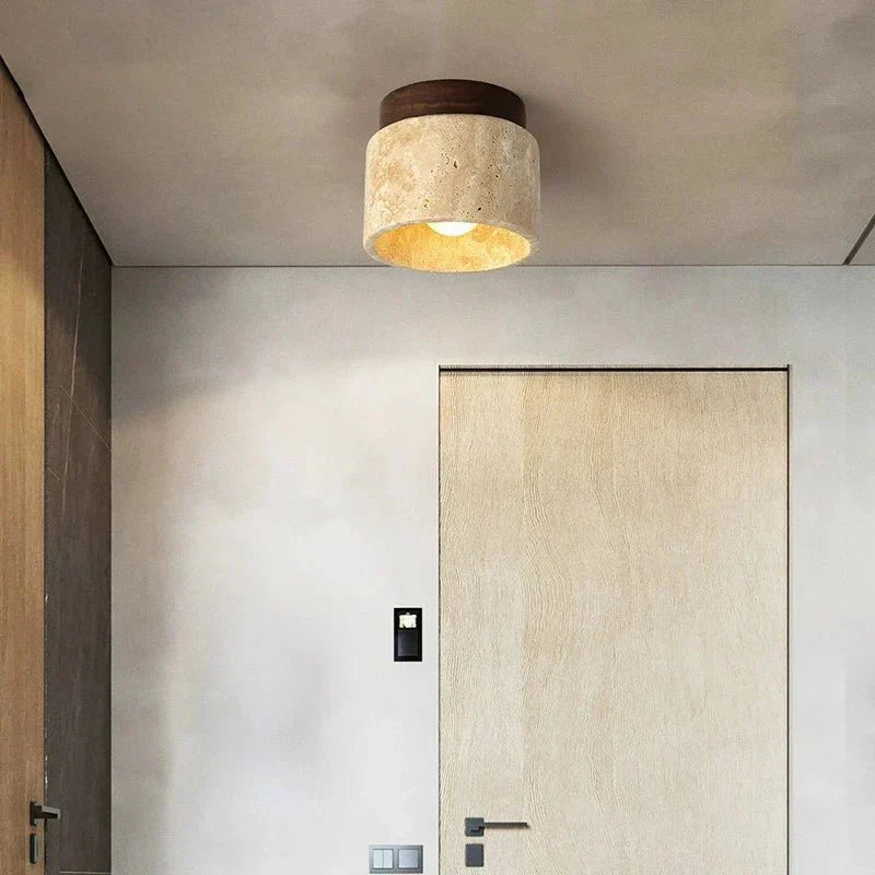Frendorf | Bringen Sie Süße und Stil mit der Travertin Holz Deckenlampe