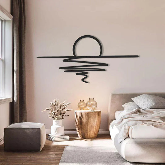 Frendorf | SereneSwirl - Moderne minimalistische Wandkunst für stilvolle Räume