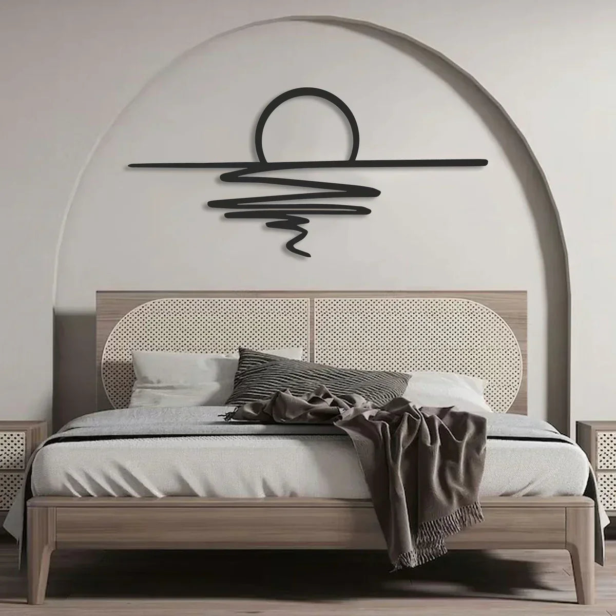 Frendorf | SereneSwirl - Moderne minimalistische Wandkunst für stilvolle Räume
