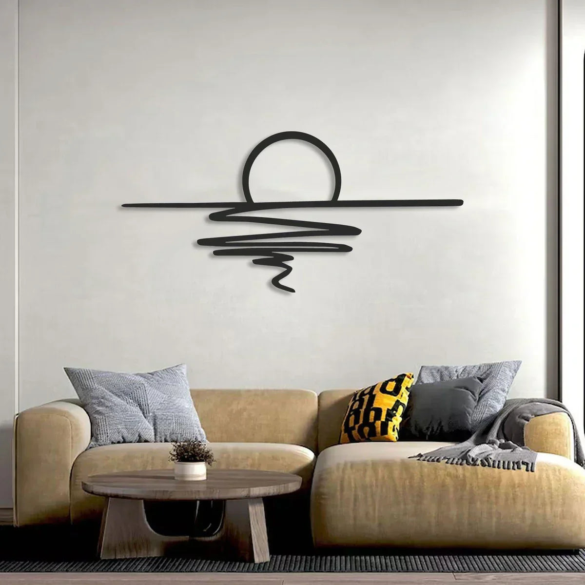 Frendorf | SereneSwirl - Moderne minimalistische Wandkunst für stilvolle Räume