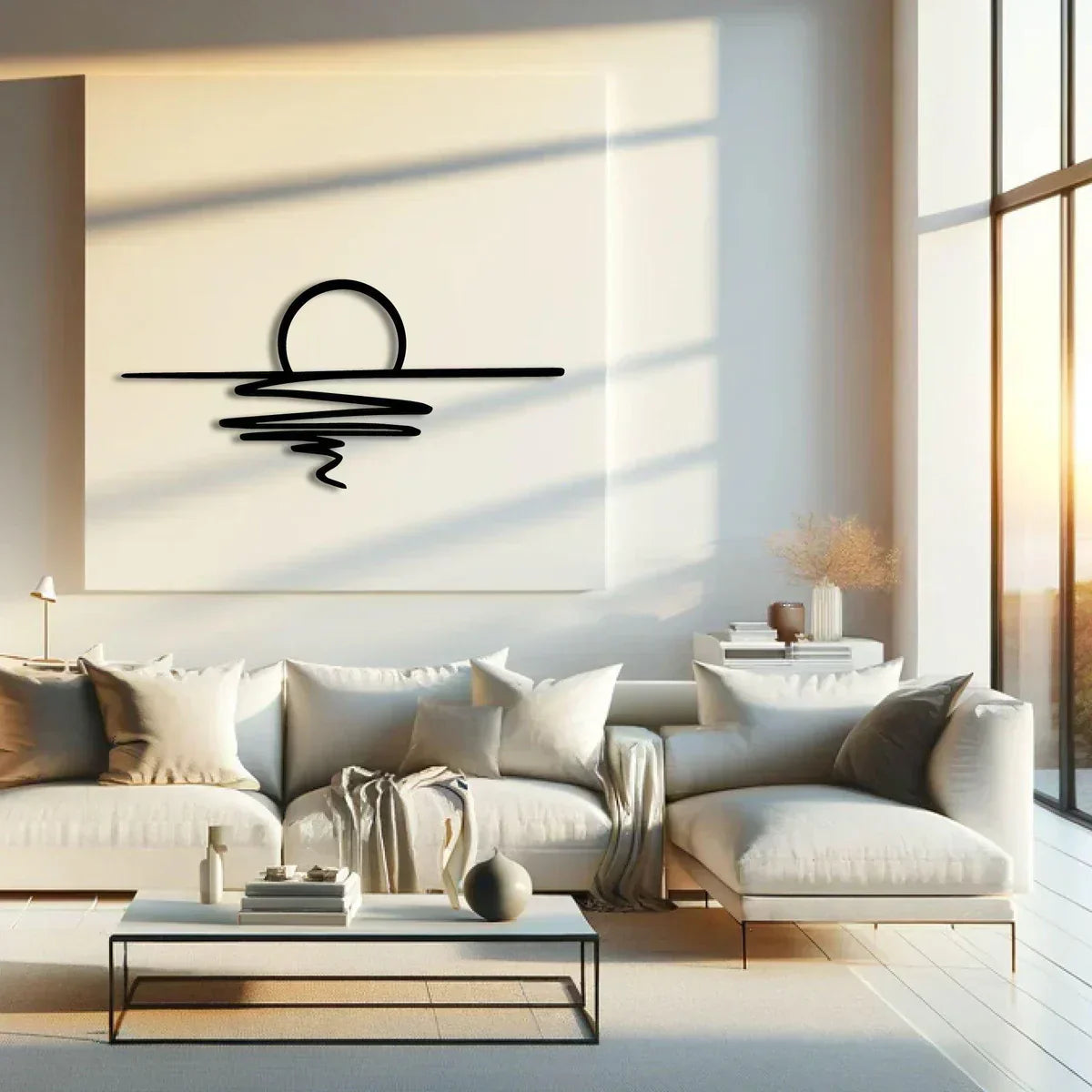Frendorf | SereneSwirl - Moderne minimalistische Wandkunst für stilvolle Räume