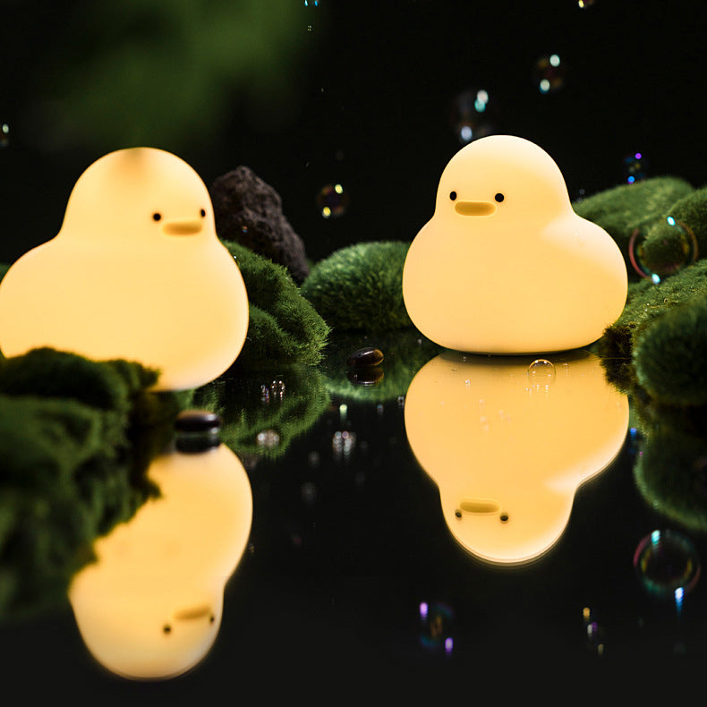 Niedliche kleine Enten-Nachtlampe LED quetschbare Silikon-Taplampe Beste Geschenk für Baby und Mädchen