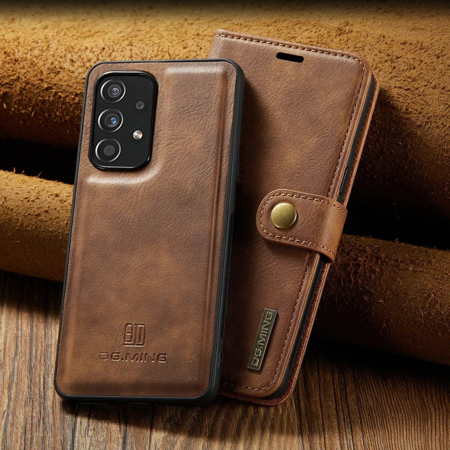 Frendorf | Abnehmbare Samsung S24-Hülle | Luxuriöse magnetische Kartenetui aus Leder