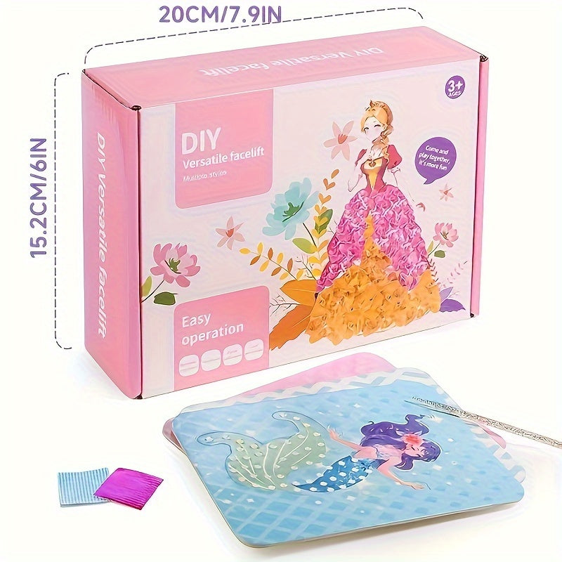 Frendorf | 12Stück Prinzessin Board Aufkleber Stoff Poke Kunst DIY Kit