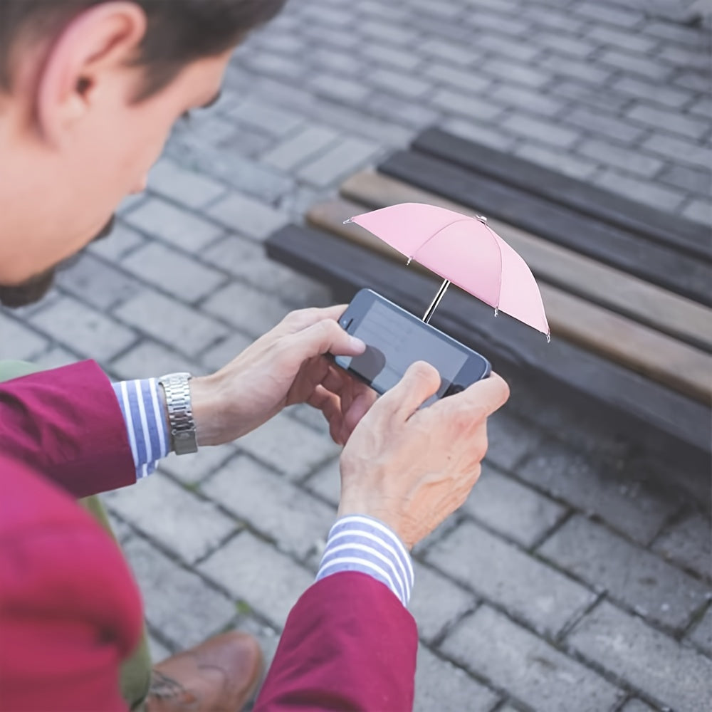 Frendorf | MiniSmart Regenschirm – Smartphone Sonnen- und Regenschutz mit Saugnapfhalter