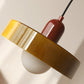 Frendorf |  Pendelleuchte aus farbigem Glas | Elegante Hängeleuchte im Bauhaus-Stil | Designlampe für Wohnzimmer & Esszimmer