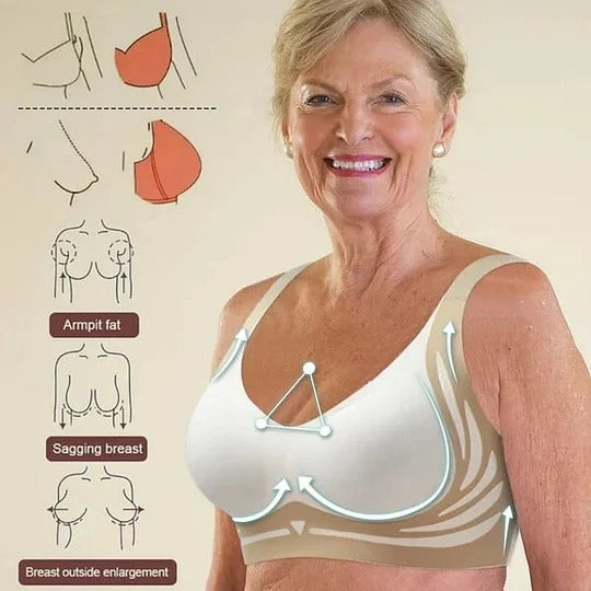 Frendorf | CurvaFit Super Sammlungs-BH | Drahtloser Push-up BH | Keine hängenden Brüste mehr