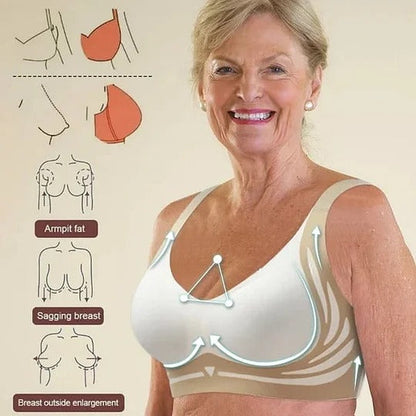 Frendorf | CurvaFit Super Sammlungs-BH | Drahtloser Push-up BH | Keine hängenden Brüste mehr