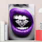 Diamond Lips Leinwandmalerei Nordische Poster Drucke