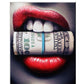 Diamond Lips Leinwandmalerei Nordische Poster Drucke