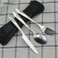 Geschirr Tragbares Besteck Steakmesser Reisegeschirr mit Tasche