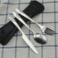Geschirr Tragbares Besteck Steakmesser Reisegeschirr mit Tasche