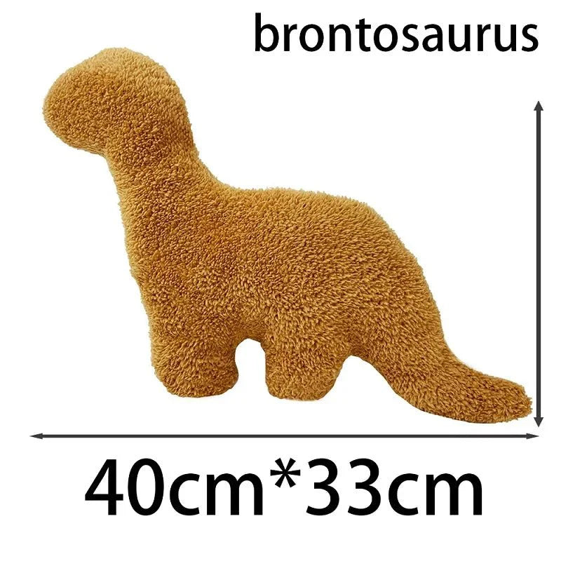 Dino Nugget Plüschkissen: Niedliches Dino-Hühnchen Nugget Kissen
