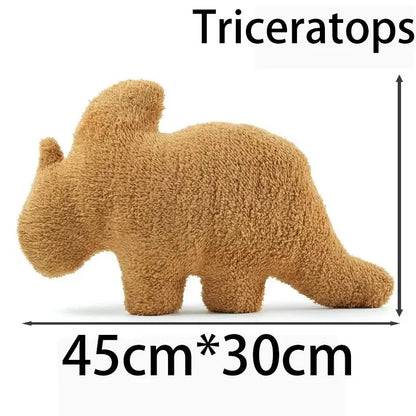 Dino Nugget Plüschkissen: Niedliches Dino-Hühnchen Nugget Kissen