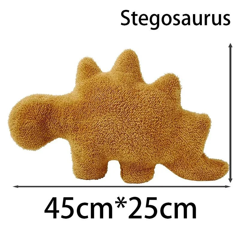 Dino Nugget Plüschkissen: Niedliches Dino-Hühnchen Nugget Kissen