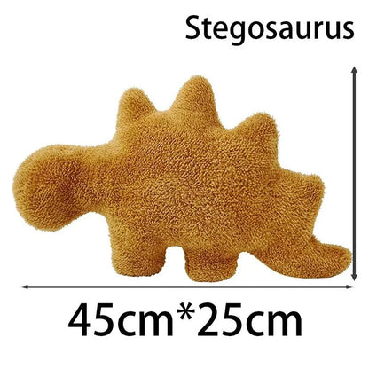 Dino Nugget Plüschkissen: Niedliches Dino-Hühnchen Nugget Kissen