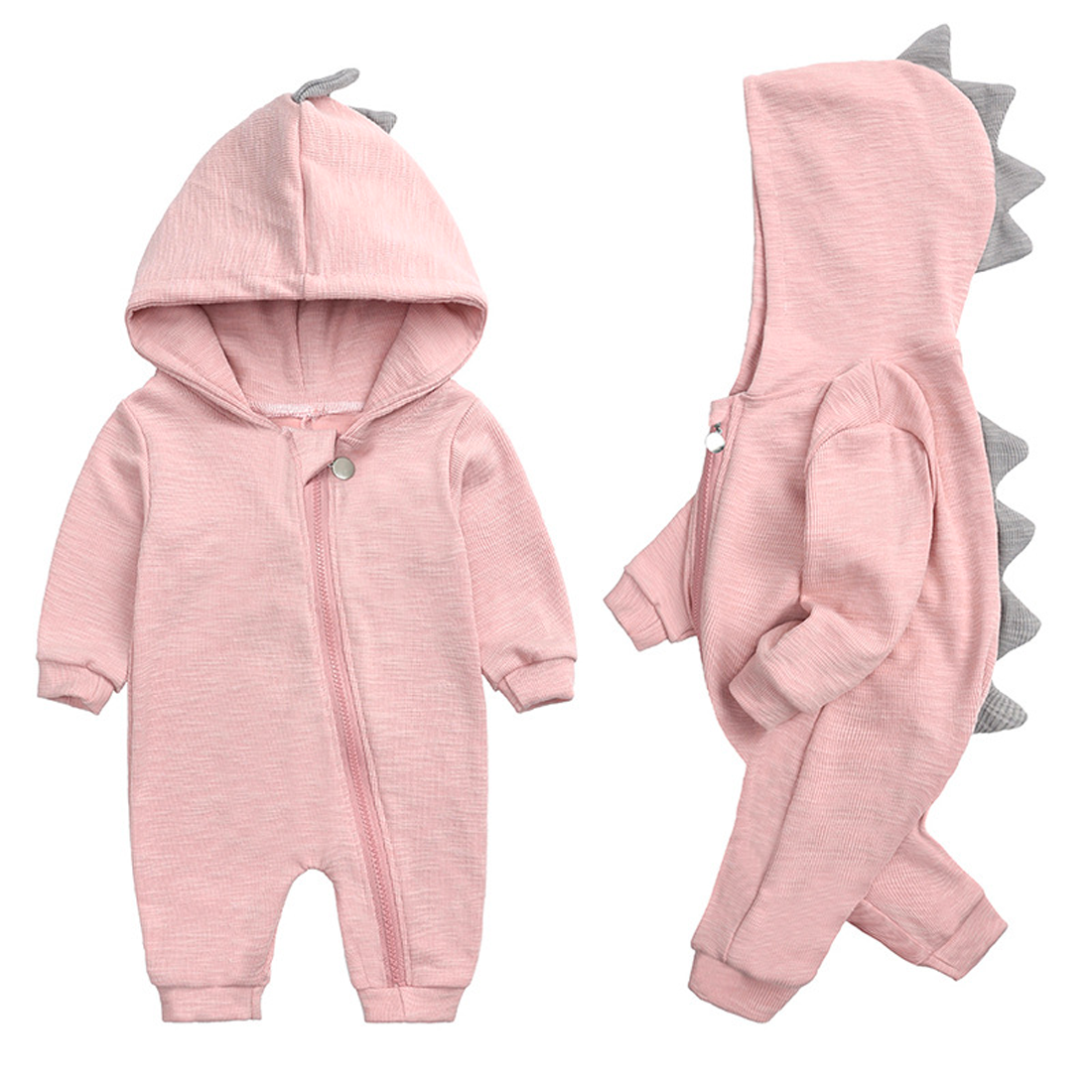 Frendorf | Süße Baby-Overall mit Dinosaurierkapuze – DinoDream Onesie
