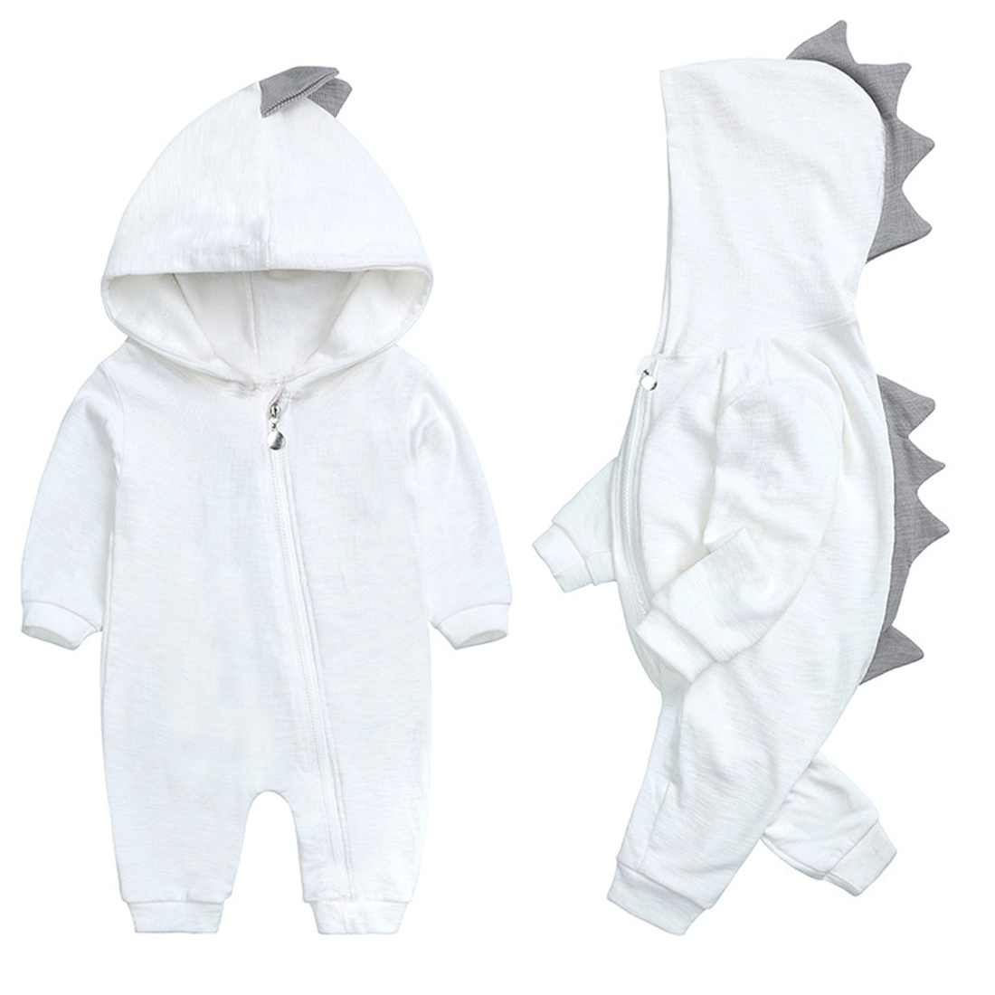 Frendorf | Süße Baby-Overall mit Dinosaurierkapuze – DinoDream Onesie