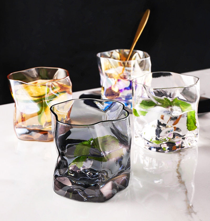 Verzerrte Textur Whisky Glas Set