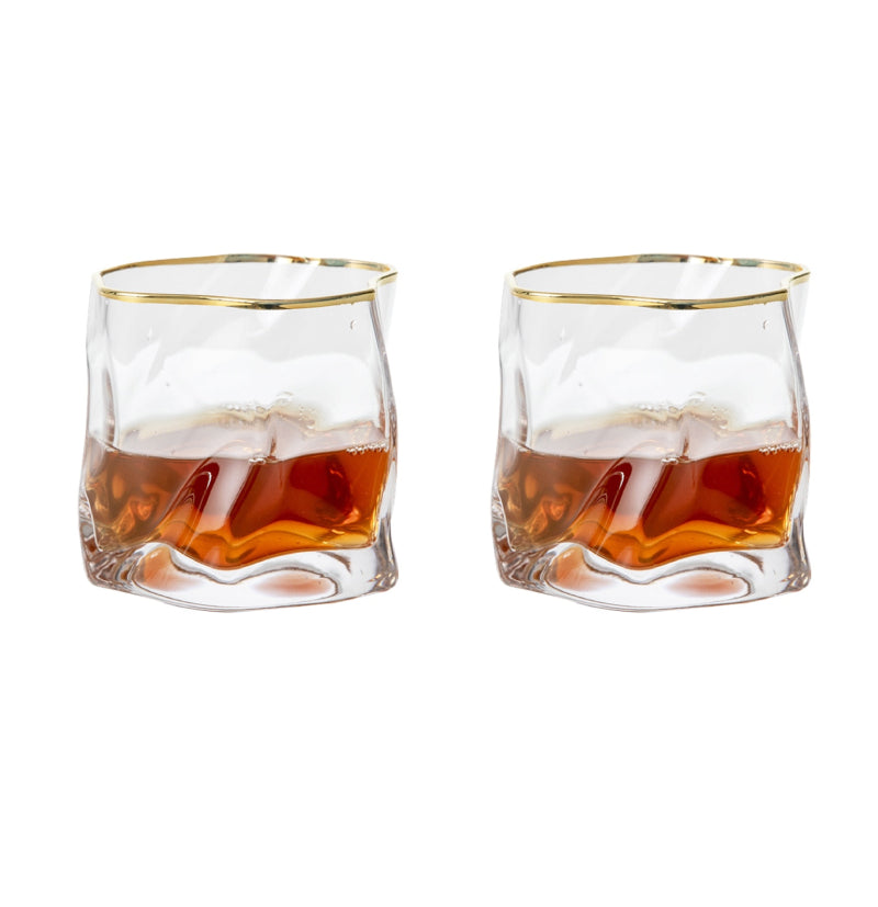 Verzerrte Textur Whisky Glas Set