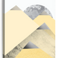 Frendorf | Gelb und Grau Berge II Wandkunst