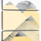 Frendorf | Gelb und Grau Berge II Wandkunst
