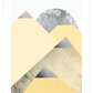 Frendorf | Gelb und Grau Berge II Wandkunst