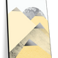 Frendorf | Gelb und Grau Berge II Wandkunst