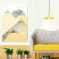 Frendorf | Gelb und Grau Berge II Wandkunst
