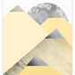 Frendorf | Gelb und Grau Berge II Wandkunst